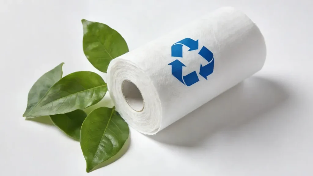 Eco-friendly recyclable nonwoven fabric highlighting sustainability trend