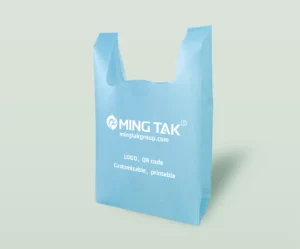 Mingtak Custom Non-woven T-Shirt Bag Mingtak Non-woven Vest Shopping Bag eco-friendly supermarket packaging