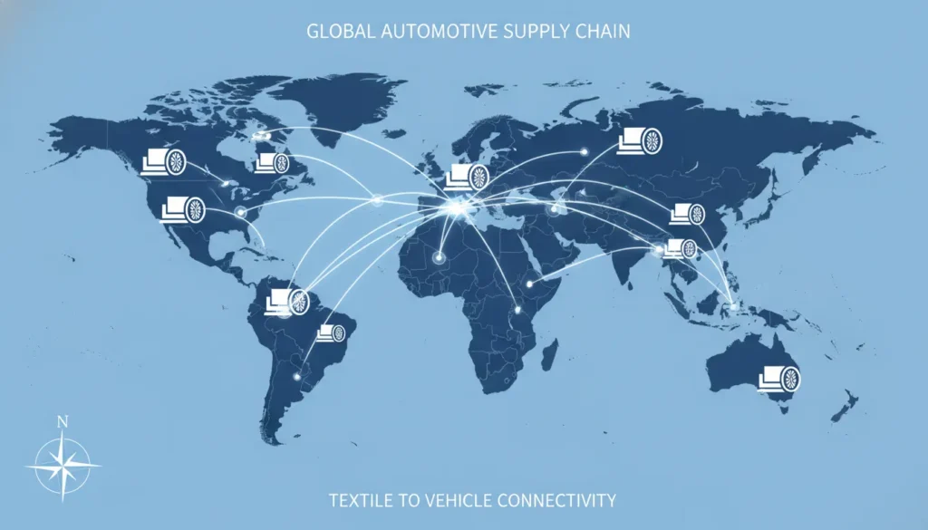 Schematic of the global automotive material supply chain