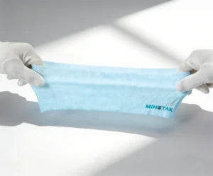 Elastic Waistband Nonwoven Fabric - Mingtak Hygiene Materials Mingtak Elastic Waistband Nonwoven Fabric used in baby diaper waist tightening area